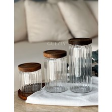 3’lü Akasya Kapaklı Kavanoz Seti | 500 ML+700 ml +1000 ml
