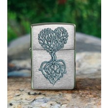 Zippo Marka Ömür Boyu Garantili Tree Of Love Design Benzinli Çakmak