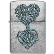 Zippo Marka Ömür Boyu Garantili Tree Of Love Design Benzinli Çakmak