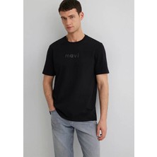 Mavi Mavi Logo Baskılı Siyah Tişört 0612732-900