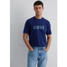 MAVİ BASKILI TİŞÖRT