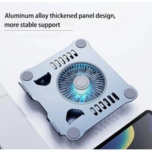 Plentiful Notebook ve Laptop Stand 360 Derece Dönebilen Alüminyum Katlanır Stand Gümüş