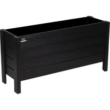 Faev Ahşap Dış Mekan Saksısı Dekoratif Saksı Büyük Boy Hazır Kurulu 100CM x 30CM Yükseklik 50CM