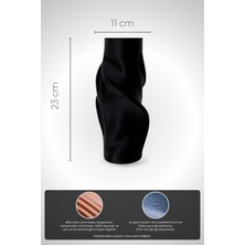 Luna Siyah Spiral Modern Tasarım Minimal Dekoratif Vazo