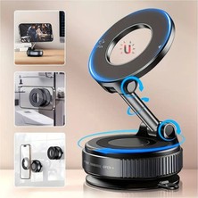 Plentiful Ultra Güçlü Vakumlu Manyetik Telefon Tutucu Ayna Cam Araba Uyumlu 360° Dönebilen 