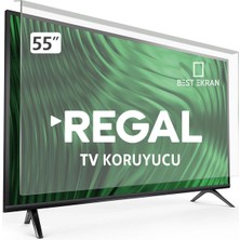 Best Ekran Regal 55A11750 Ekran Koruyucu - Regal 55" Inç 139 Ekran Kırılmaz Smart 4K Koruyucu