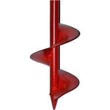 Toprak Burgu Makinesi Ağaç - Fidan Dikme Aparatı Sabit Kollu 20 cm Çap (Kırmızı)