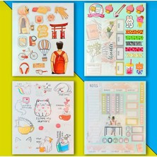 My Dıy Sticker Book 24 * 17 cm 16 Sayfa Özel Tasarım Rengarenk Sticker Kitabı