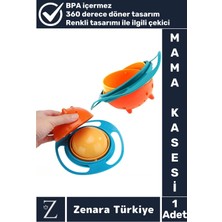 Zenara Premium Bpa Free Pratik Kolay Temizlenir Dönen Tasarım Eğlenceli Dökülmeyen Bebek Mama Kasesi