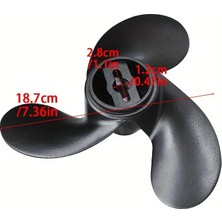 1 Adet Pervane 7.4 x 5.7 Deniz Pervanesi Alüminyum Alaşımlı Nissan Tohatsu Evinrude Johnson 2.2-3.3hp R Dönüş Siyah 3 Bıçaklı