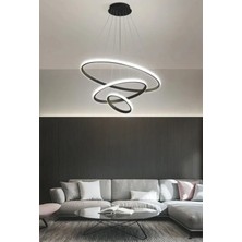 Çember Halka Modern Sarkıt Ultra LED 3 Renk Avize