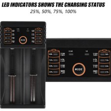 Liitokala LII-202 USB Pil Şarj Cihazı 18650 / 18490 / 18350 / 17670 / 17500 / 16340 (RCR123) (Yurt Dışından)