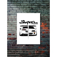 Toyota - Supra - Eşsiz Tasarım Motosiklet Posterleri, Özel Tasarım Kağıt Poster
