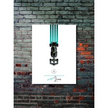 Lewis H. - Formula -1 - Eşsiz Tasarım Otomobil Posterleri, Özel Tasarım Kağıt Poster