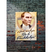 Atatürk, - Önemli Kişiler, Tarihi Kişiler, Özel Tasarım Kağıt Poster, Duvar Sanatı