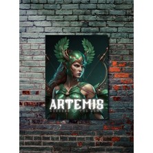Artemis - Eşsiz Tasarım Yunan Tanrıları, Mitoloji, Karakter Posterleri, Özel Tasarım Kağıt Poster,