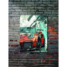 Porsche 911 Gt3, Eşsiz Tasarım Otomobil Posterleri, Özel Tasarım Kağıt Poster