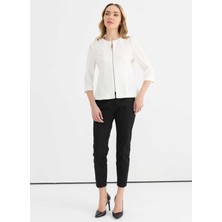 Selen Standart Ekru Kadın Ceket 25YSL1466