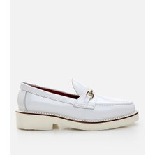Hotiç 01AYH288800A900  Deri Beyaz Kadın Loafer