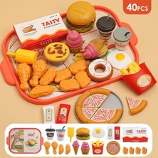 Luxixi Burger Çadır Oyun Ev Simülasyon Yemek Pişirme Patates Kızartması Kızarmış Tavuk Burger Rol Yapma Interaktif Oyuncak (Yurt Dışından)