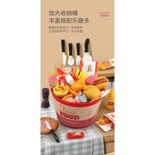 Luxixi Burger Çadır Oyun Ev Simülasyon Yemek Pişirme Patates Kızartması Kızarmış Tavuk Burger Rol Yapma Interaktif Oyuncak (Yurt Dışından)