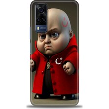 Vivo Y53S Kılıf Hd Baskılı Kılıf + Seramik Tam Kaplayan Ekran Koruyucu 245