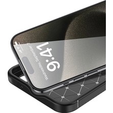 Spia Apple iPhone 16 Pro ile Uyumlu Kılıf Siyah Karbon Silikon Orijinal (Apple iPhone 16 Pro ile Uyumlu, Siyah)