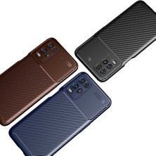 Spia Oppo A54 4g Kılıf Lacivert Karbon Silikon Orijinal Esnek Ince Geliştirilmiş Dayanıklı Darbe Karşıtı Koruyucu Yeni Nesil Tasarım (Oppo A54 4g, Lacivert)
