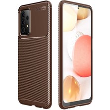Spia Samsung Galaxy A52 Kılıf Kahverengi Karbon Silikon Orijinal Esnek Ince Geliştirilmiş Dayanıklı Darbe Karşıtı Koruyucu Yeni Nesil Tasarım (Samsung Galaxy A52, Kahverengi)