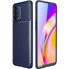 Spia Oppo Reno A74 4g Kılıf Lacivert Karbon Silikon Orijinal Esnek Ince Geliştirilmiş Dayanıklı Darbe Karşıtı Koruyucu Yeni Nesil Tasarım (Oppo Reno A74 4g, Lacivert)