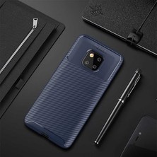Spia Huawei Mate 20 Pro Kılıf Lacivert Karbon Silikon Orijinal Esnek Ince Geliştirilmiş Dayanıklı Darbe Karşıtı Koruyucu Yeni Nesil Tasarım (Huawei Mate 20 Pro, Lacivert)