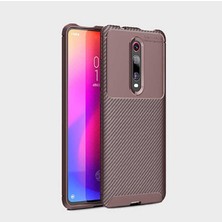 Spia Xiaomi Mi 9t Kılıf Kahverengi Karbon Silikon Orijinal Esnek Ince Geliştirilmiş Dayanıklı Darbe Karşıtı Koruyucu Yeni Nesil Tasarım (Xiaomi Mi 9t, Kahverengi)