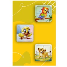 Ahşap 4 Parçalı 3 Set Çocuk Puzzle Set1