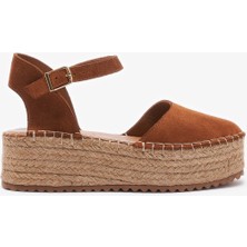Louis Cardy Lobo Taba Hakiki Deri Kadın Espadril Sandalet