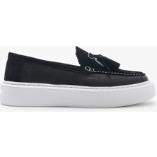 Louis Cardy Neil Siyah Hakiki Deri Kadın Loafer