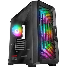 Rampage Spear 4X120MM Rgb Fanlı 750W 80PLUS Bronze Midt Atx Gamıng Siyah Kasa