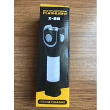Powermaster X-28 Çok Fonksiyonlu USB Şarjlı El Feneri