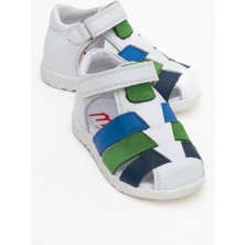 Mnpc Erkek Çocuk Beyaz-Sax Hakiki Deri Günlük Ilk Adım Ayakkabı