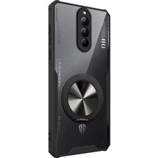 Microcase Zte Nubia Red Magic 8 Pro ile Uyumlu Manyetik Mıknatıslı Yüzük Standlı KILIF-AL5125