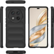 Honor Magic  7 Lite Kılıf Esnek Tpu Oyuklu Arka Yüzey Tasarımlı Sah Etnik Silikon Kapak - Koyu Yeşi