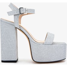 Valmenti Kadın Topuklu Ayakkabı 654 976 Bn Ayk Y25 Gumus Sım