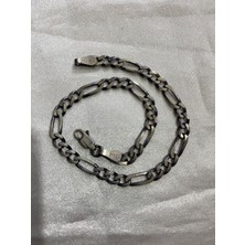 Gümüş Gölge Desenli Oksitli Erkek Bileklik