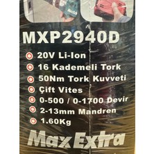 Max-Extra Darbeli Kömürsüz Şarjlı