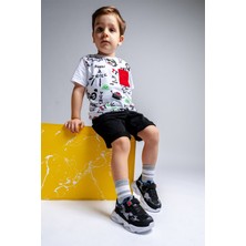 Mnpc Erkek Çocuk Siyah Işıklı Spor Ayakkabı