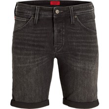 Jack & Jones Erkek Rick 310 Denim Şort Düz Desenli Normal Bel Regular Fit Pamuk - Polyester - Elastan