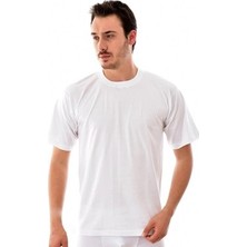 Beyaz Erkek  Penye Sıfır Yaka Fanila 6 Adet