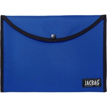 Jacbag Saks Mavi Erkek A4 Çıtçıtlı Dosya Defter Tablet ve Evrak Çantası