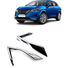 Spibicyy Nissan Qashqai Için J12 2022 2023 Araba Ön Tampon Çerçeve Sis Aydınlatma Koruması Trim Aksesuarları (Yurt Dışından)