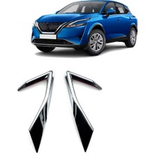 Spibicyy Nissan Qashqai Için J12 2022 2023 Araba Ön Tampon Çerçeve Sis Aydınlatma Koruması Trim Aksesuarları (Yurt Dışından)