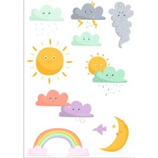 Sevimli Hava Olayları Sticker Set